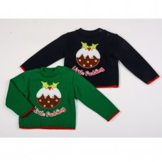 K1582: Baby Christmas Pudding Jumper (0-9 Months)